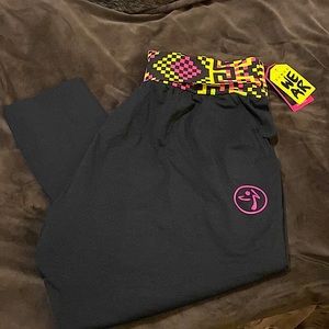 NWT Zumba Love Harem Pants Size L